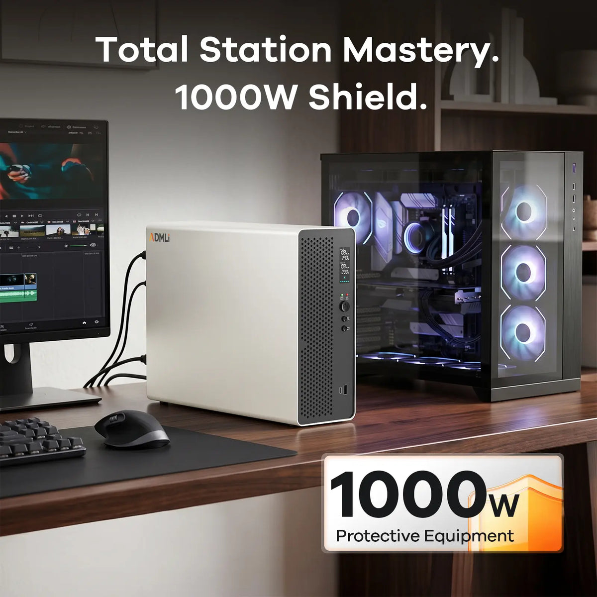 ADMLi 1500VA/ 1000W UPS Lithium Backup Battery